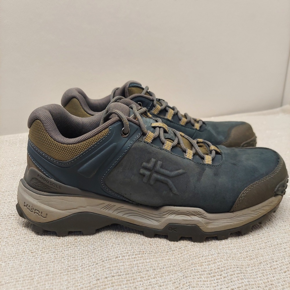 Kuru Quest Womens 9.5 Hiking Shoes Blue Nubuck Leather Orthopedic Trail Sneakers